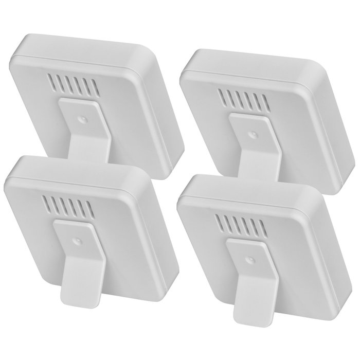 Tfa Lot de 4 Thermo-Hygromètres Numériques Blancs