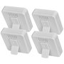 Tfa Lot de 4 Thermo-Hygromètres Numériques Blancs
