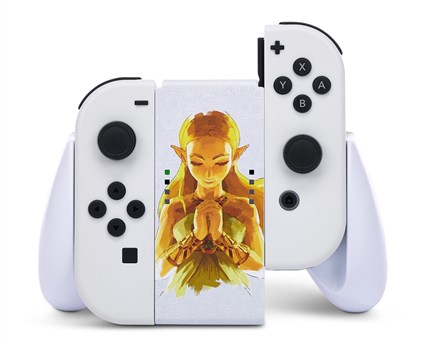 Power A NSAC0059-01 Joy-Con Agarre Confort Zelda pour Nintendo Switch, Poignée ergonomique en caoutchouc, Compatible avec les manettes originales, Support autonome