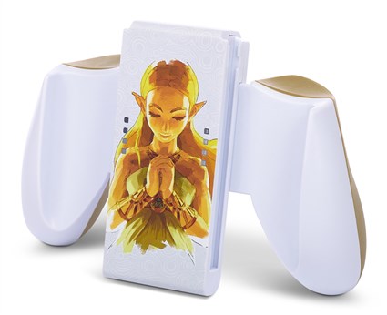 Power A NSAC0059-01 Joy-Con Agarre Confort Zelda pour Nintendo Switch, Poignée ergonomique en caoutchouc, Compatible avec les manettes originales, Support autonome