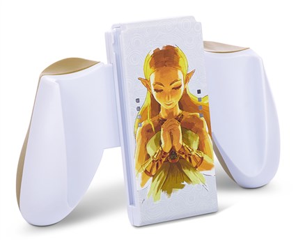 Power A NSAC0059-01 Joy-Con Agarre Confort Zelda pour Nintendo Switch, Poignée ergonomique en caoutchouc, Compatible avec les manettes originales, Support autonome