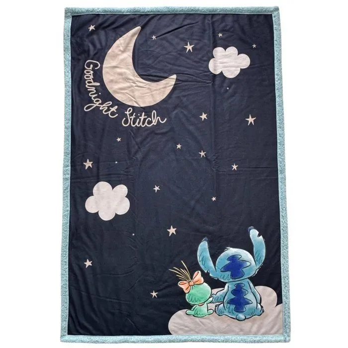 STITCH Plaid Sherpa Disney Stitch Good Night 100 x 150 cm STITCH Plaid Sherpa Disney Stitch Good Night 100 x 150 cm