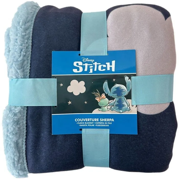 STITCH Plaid Sherpa Disney Stitch Good Night 100 x 150 cm STITCH Plaid Sherpa Disney Stitch Good Night 100 x 150 cm