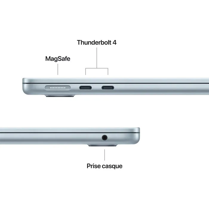 Apple MacBook Air M5 (2026) 13,6" - Processeur 10 cœurs, RAM 16 Go, SSD 1 To, GPU 10 cœurs, Bleu Ciel
