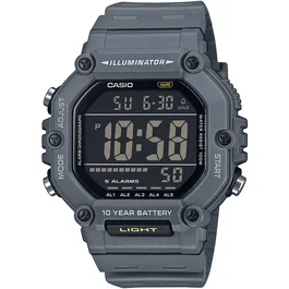 Casio AE-1600H - Montre homme digitale à quartz, sport, écran rétroéclairé, 10 bar, 10 ans autonomie, gris