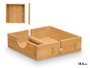 Kinvara Serviette de table carrée en bambou 18.5x18.5 cm - Naturel (Set de 24)