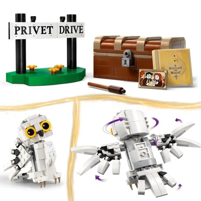 LEGO - Set de Construction 76425 Hedwige au 4 Privet Drive - Jouet Harry Potter avec Figurine Chouette