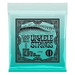 Ernie Ball Jeu de cordes pour Ukulélé Concert/Soprano Noir