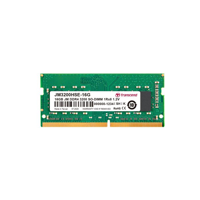 Transcend - Mémoire RAM SO-DIMM DDR4 16GB 3200MHz (PC4-25600) 1.2V - Compatible Ordinateur Portable / PC