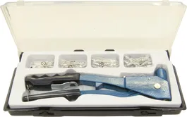 Meister CP195270 Pince à riveter avec 100 rivets en aluminium - Jeu professionnel ou amateur dans boîte plastique transparente
