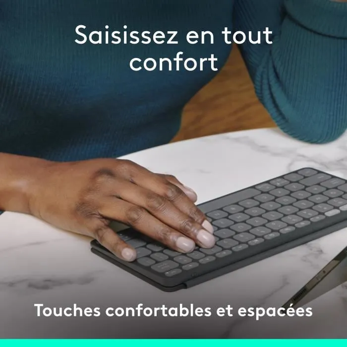 Logitech Keys-to-go 2 AZERTY Graphite pour iPad Logitech Keys-to-go 2 AZERTY Graphite pour iPad