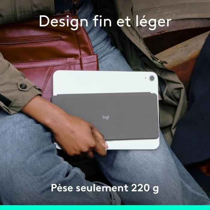 Logitech Keys-to-go 2 AZERTY Graphite pour iPad Logitech Keys-to-go 2 AZERTY Graphite pour iPad
