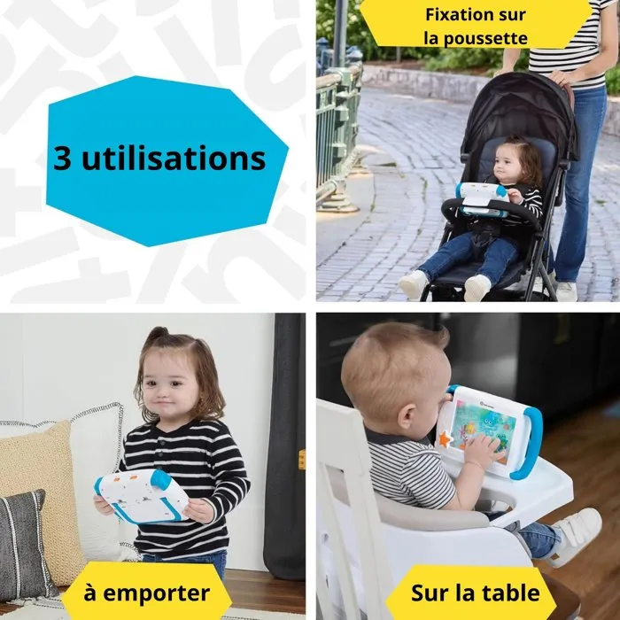 Baby Einstein - Veilleuse portable Sea Dreams, aquarium bébé lumineux et musical avec attache poussette, 4 modes (mélodies, sons océaniques) pour enfants à partir de 0 mois