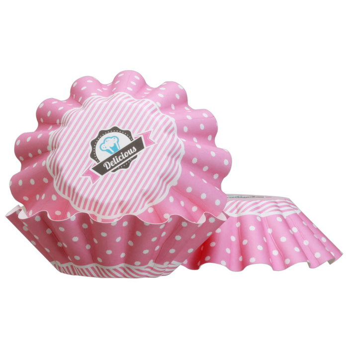 Lily Cook Lot de 3 moules en papier de 19 cm pour brioches, motifs assortis Lily Cook Lot de 3 moules en papier de 19 cm pour brioches, motifs assortis