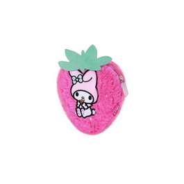 Karactermania Monedero Soft Strawberry My Melody 13x13x4cm - Porte-monnaie en peluche avec motif fraise et fermeture à glissière - Rose