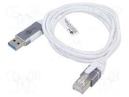 GOOBAY Câble Slim USB 3.0 vers RJ45 Cat 6 - 7,5m - Blanc