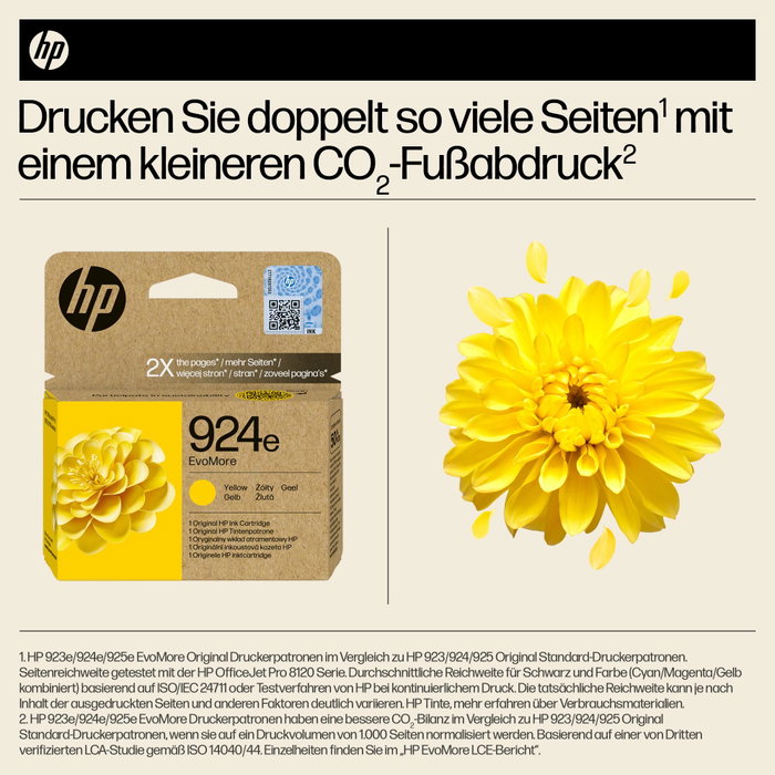 HP 924e Cartouche d'encre jaune EvoMore XL HP 924e Cartouche d'encre jaune EvoMore XL