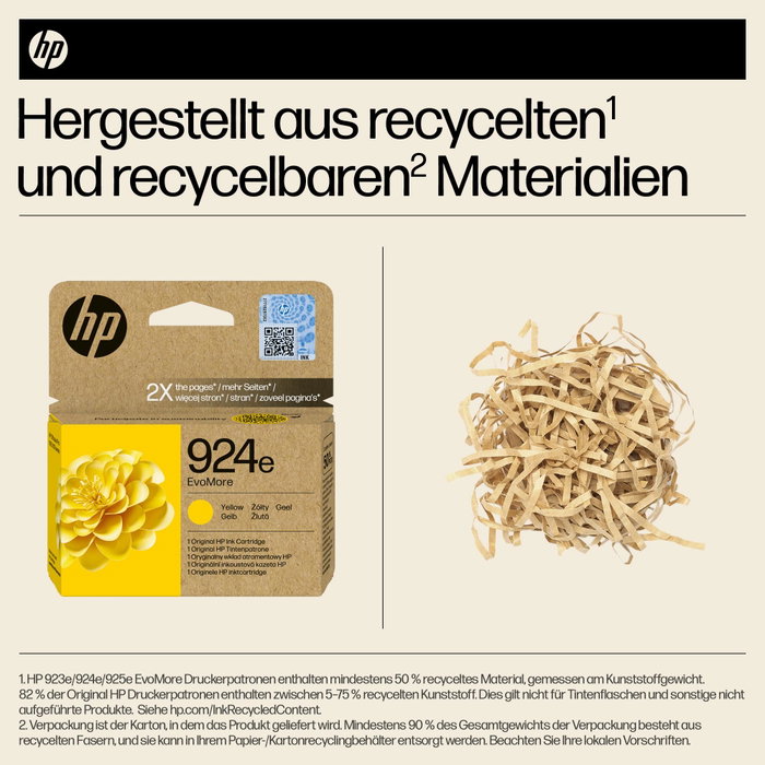 HP 924e Cartouche d'encre jaune EvoMore XL HP 924e Cartouche d'encre jaune EvoMore XL