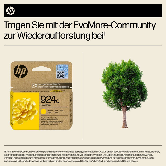 HP 924e Cartouche d'encre jaune EvoMore XL HP 924e Cartouche d'encre jaune EvoMore XL