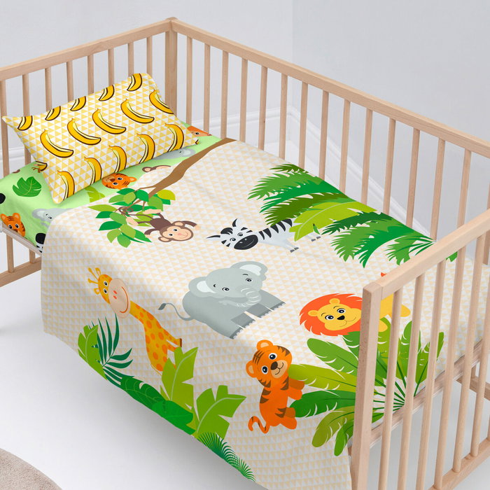 Jeu de draps pour berceau HappyFriday Mr Fox Wild Multicouleur Lit de bébé