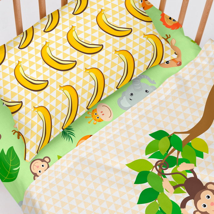 Jeu de draps pour berceau HappyFriday Mr Fox Wild Multicouleur Lit de bébé