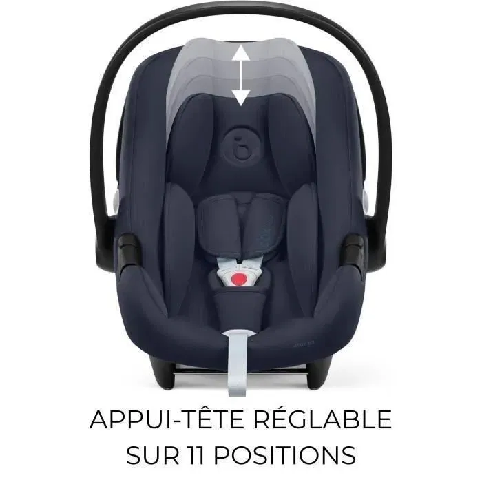 CYBEX Siège auto Aton B2 i-Size - Groupe 0+ (Naissance à 13 kg / 24 mois) - avec base ISOFIX One - Bleu - Norme R129/03