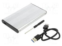 QOLTEC Boîtier pour disques 2,5 pouces SATA III USB 3.0 en aluminium