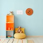 DieMaus Horloge murale pour enfants Orange / Silver