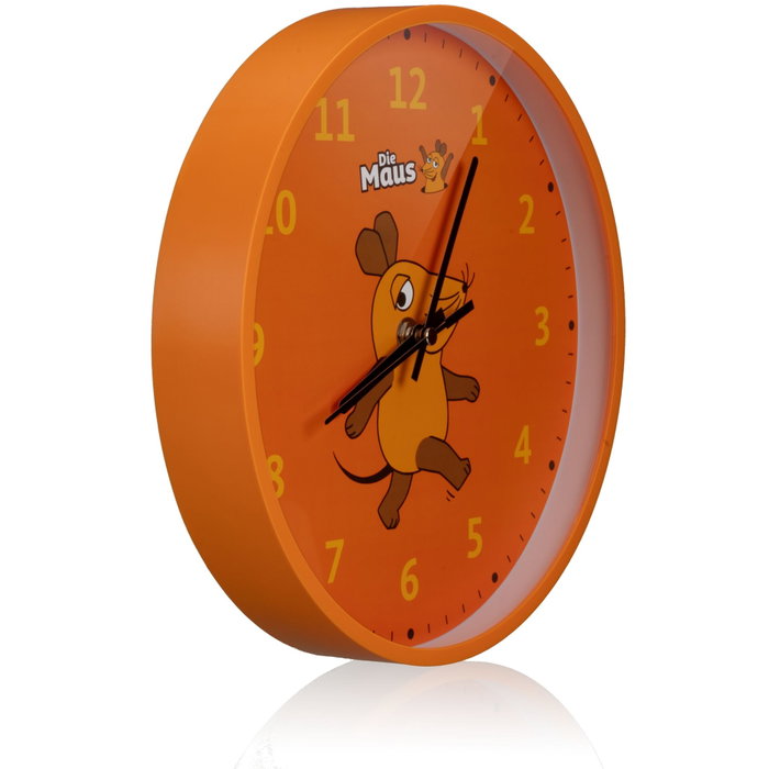 DieMaus Horloge murale pour enfants Orange / Silver