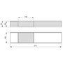 Emuca Orderbox Rangement de tiroirs, 100x470mm, Acier et Bois, Gris antracite