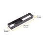 Emuca Orderbox Rangement de tiroirs, 100x470mm, Acier et Bois, Gris antracite