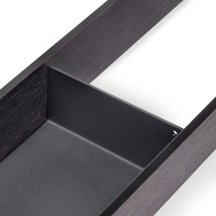 Emuca Orderbox Rangement de tiroirs, 100x470mm, Acier et Bois, Gris antracite