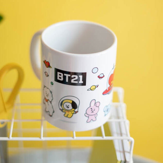 ERIK Tasse à café en céramique personnage BT21 - Capacité 330 ml - Pour lave-vaisselle et micro-ondes