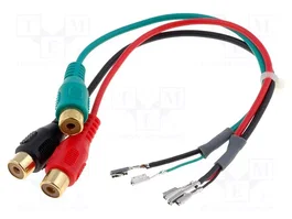 4CARMEDIA Adaptateur pour tuner TV avec cordons et socle RCA x3