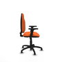 PIQUERAS Y CRESPO Chaise de bureau Algarra, tissu orange, accoudoirs 2D