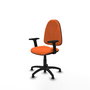 PIQUERAS Y CRESPO Chaise de bureau Algarra, tissu orange, accoudoirs 2D