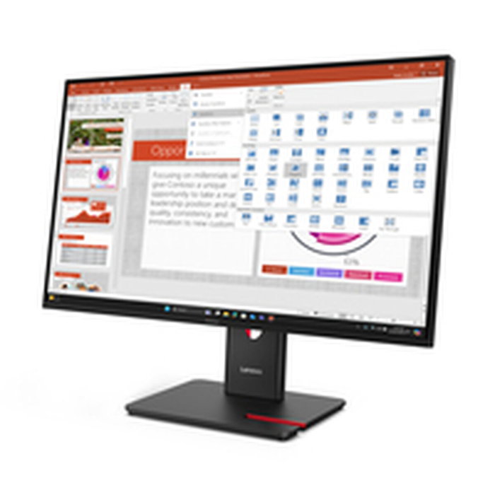 Lenovo 64A5MAT6EU - Écran PC ThinkVision T27-40 de 27 pouces - FHD, 99% sRGB, 100 Hz, HDMI, DisplayPort, USB-C, Noir