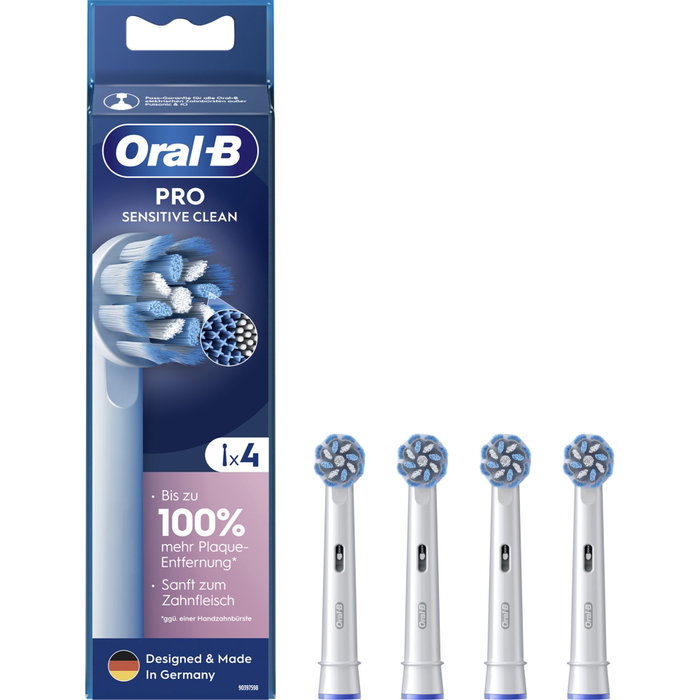 Oral-B Têtes de brosse à dents Pro Sensitive Clean, Pack de 4, Blanc Oral-B Têtes de brosse à dents Pro Sensitive Clean, Pack de 4, Blanc