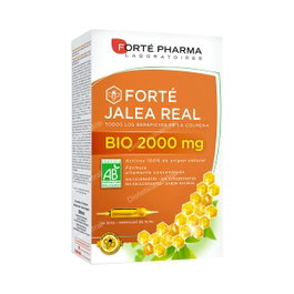 Forté Pharma Gelée Royale Bio 2000 mg - 20 ampoules de 15 ml, bien-être et vitalité, ingrédients naturels