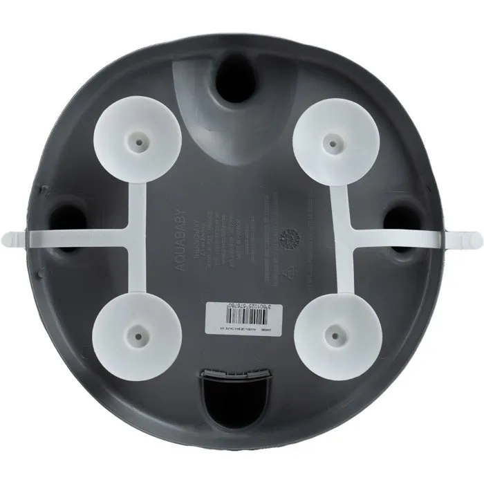 Aquababy - Siège de bain évolutif avec 3 jeux éducatifs, pour bébés de 7 à 16 mois, confortable et sécurisé - Gris taupe