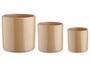 Ibergarden Set de 3 pots en céramique cylindre 14, 17 et 22 cm Beige – Ibergarden