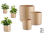 Ibergarden Set de 3 pots en céramique cylindre 14, 17 et 22 cm Beige – Ibergarden