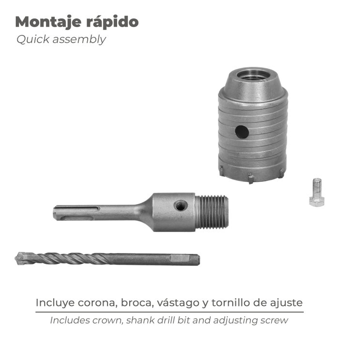 WOLFPACK LINEA PROFESIONAL Corona SDS Hormigón 50 mm WOLFPACK LINEA PROFESIONAL Corona SDS Hormigón 50 mm