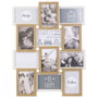 Home Deco Factory Cadre 12 Photos Blanc et Bois