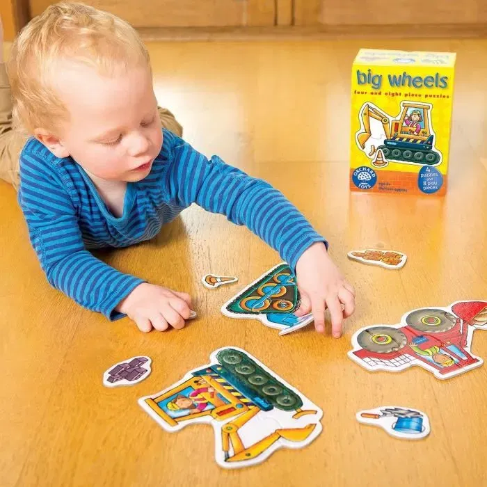 Orchard - Les tracteurs - Puzzle interactif pour enfants à partir de 3 ans avec camions, dés et éléphant - Jeu pour 2 joueurs ou plus