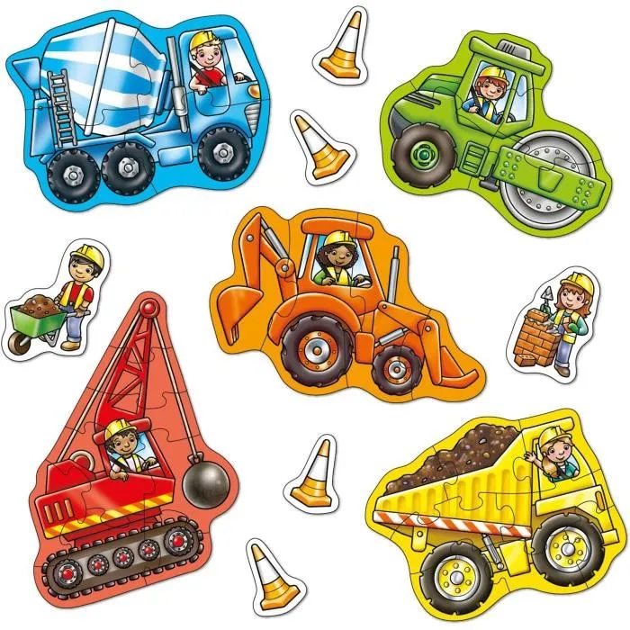 Orchard - Les tracteurs - Puzzle interactif pour enfants à partir de 3 ans avec camions, dés et éléphant - Jeu pour 2 joueurs ou plus