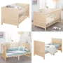 Roba - Lit bébé évolutif 'Easy Sleep' 70x140 cm - Bois naturel - Transformable en lit junior