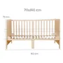 Roba - Lit bébé évolutif 'Easy Sleep' 70x140 cm - Bois naturel - Transformable en lit junior
