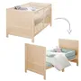 Roba - Lit bébé évolutif 'Easy Sleep' 70x140 cm - Bois naturel - Transformable en lit junior