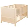 Roba - Lit bébé évolutif 'Easy Sleep' 70x140 cm - Bois naturel - Transformable en lit junior